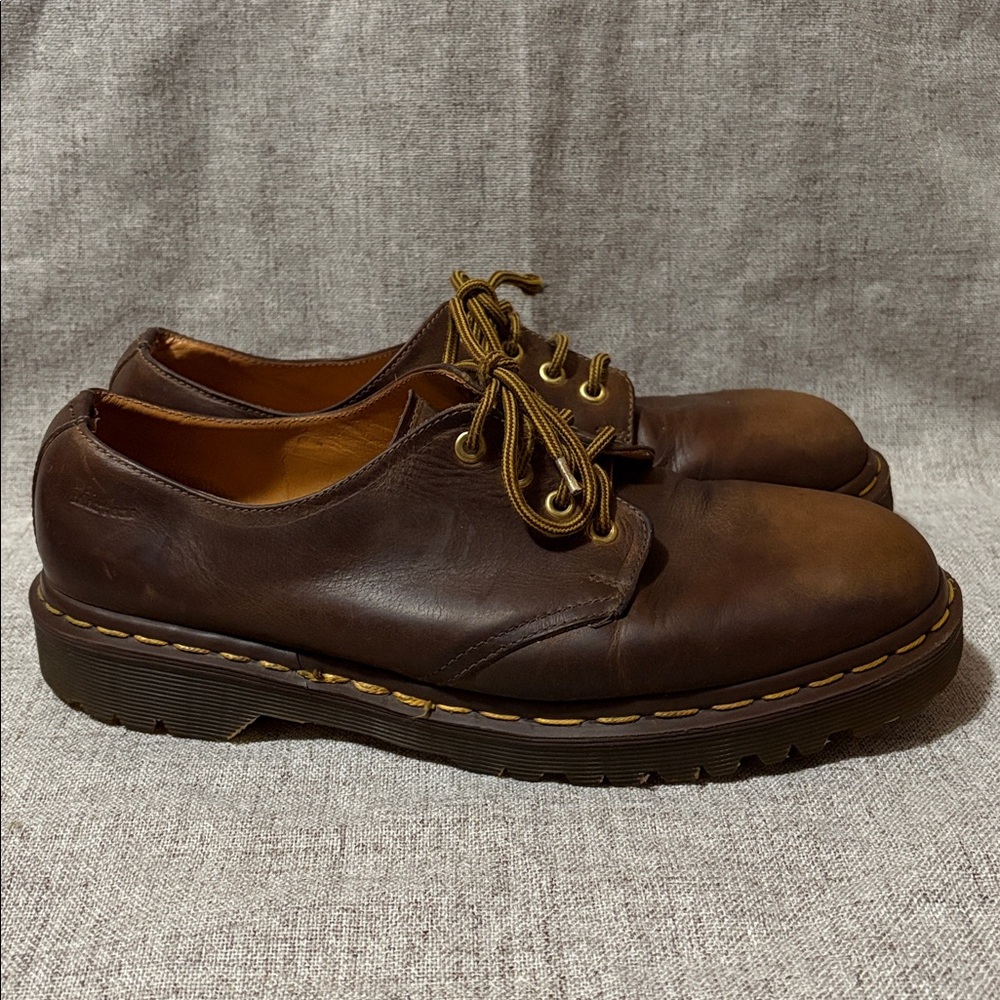 Vintage Dr. Martens 1561 Crazy Horse Leather Oxford Shoes Made in England - Picture 4 of 12